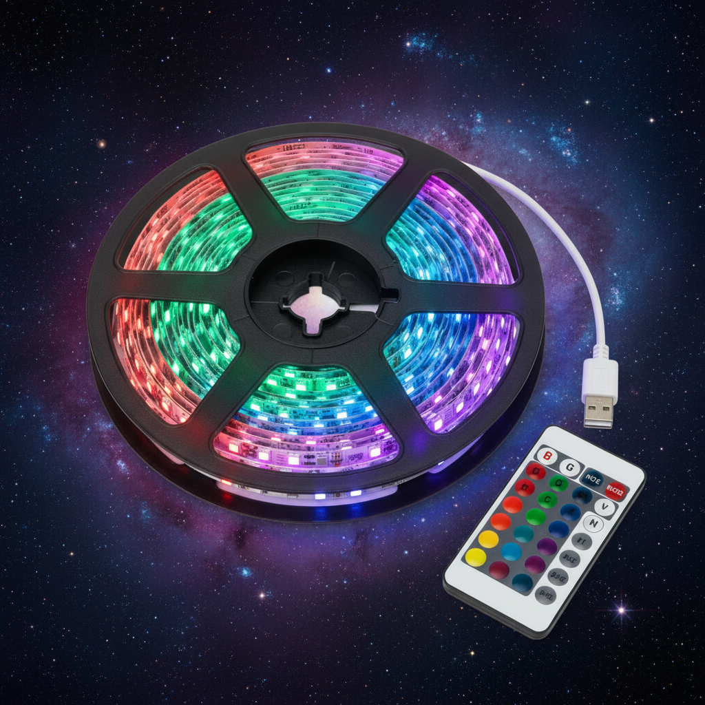 LED light strip with galaxy background