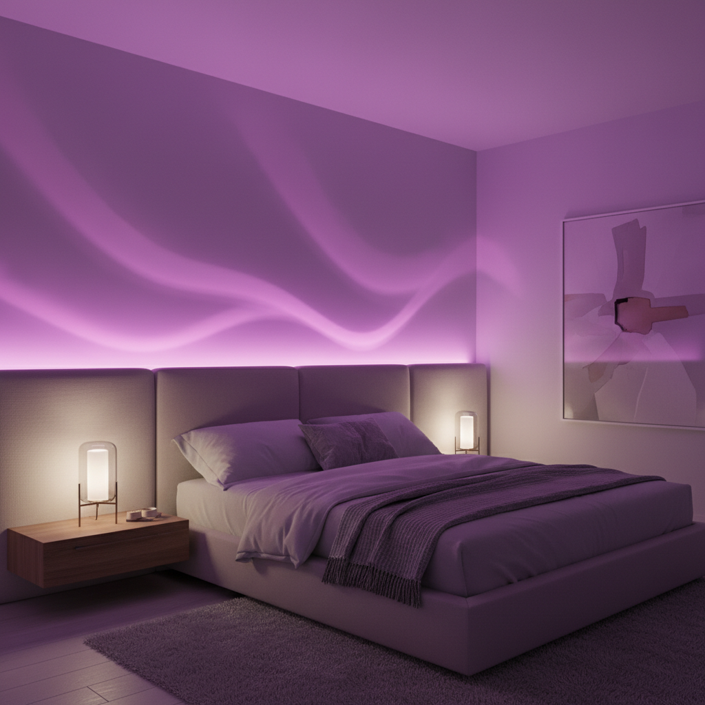 LED lights in bedroom